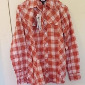 Brand New Classic Plaid Women Button Down Strenia Top